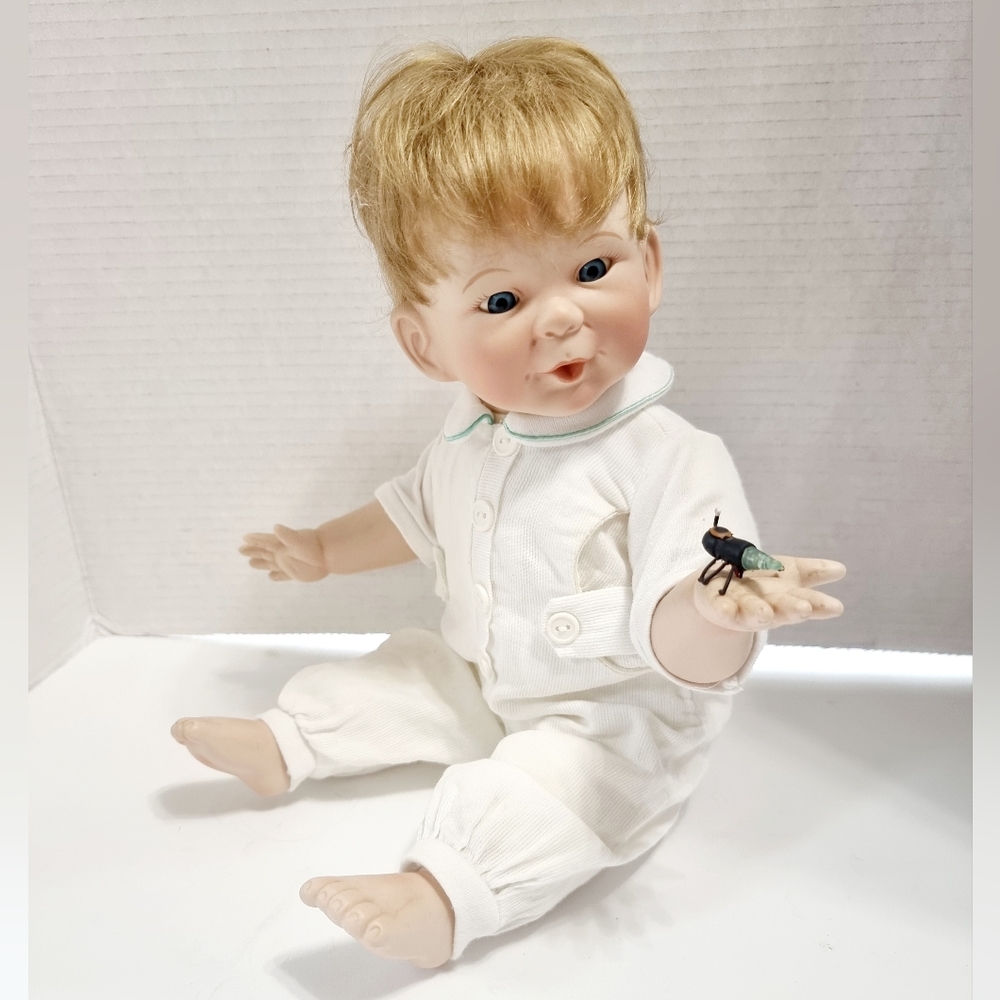 Ashton Drake Galleries Porcelain Doll with Light-Up Firefly 1996
